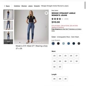 Levi's Women's Straight Leg Jeans - Dark Blue